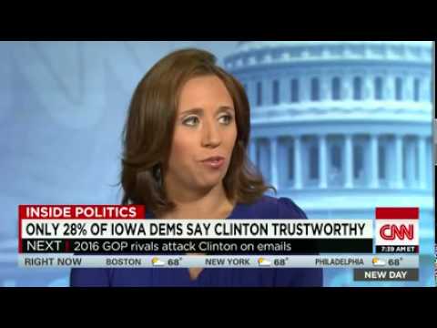 CNN News August 13 2015 Only 28% of Iowa dems  say Clinton trustworthy