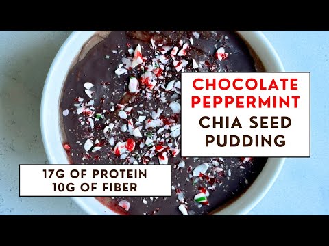 Make This Chocolate Peppermint Chia Pudding! High-Protein & Festive!