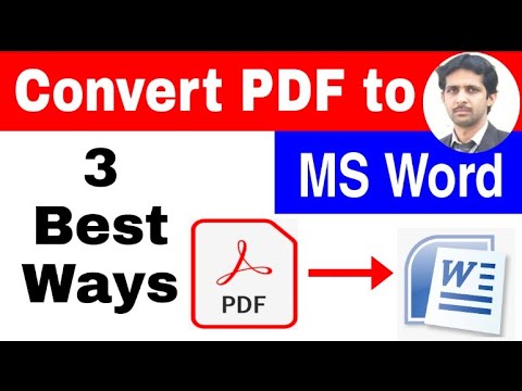 How to Convert PDF to Word | PDF to Word Converter | Convert PDF file to Word Document