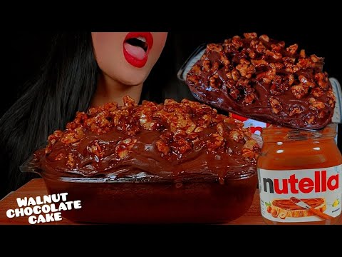 🍫asmr nutella chocolate cake 🎂👅먹방 초콜릿 케이크 |eating sounds| notalking 🐾