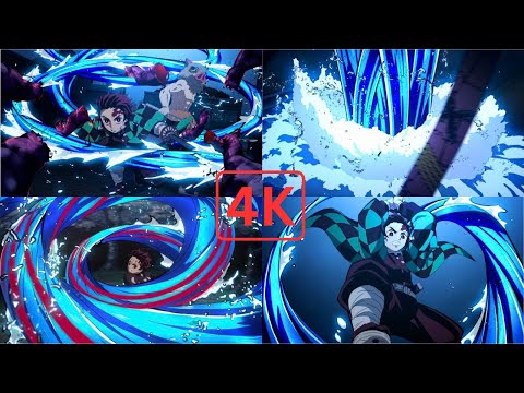 All Water Breathing‎️‍🌊 水の呼吸 【4k】┃ Demon Slayer 【鬼滅の刃】