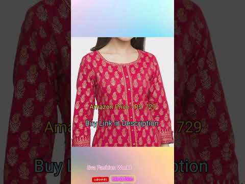 Latest Cotton Slub Checks Print Anarkali Kurta|| #anarkalikurti #shorts #amzonhaul #viral #short