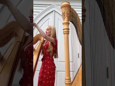 Amazing Grace (Harp Twins) - Full music video on our channel! #shorts #harptwins #harp #easter