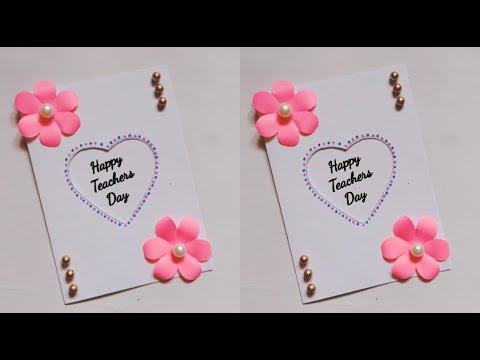 happy teachers day card idea 2022/gift for teachers/how to make teachers day card/white paper card