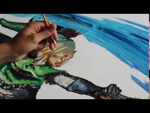 Legend of Zelda| Skyward Sword| Link| Acrylic Painting