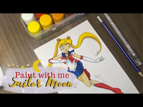 Paint with me SAILOR MOON 🌙✨👸🏼👑 | Poster Color by Faber Castell