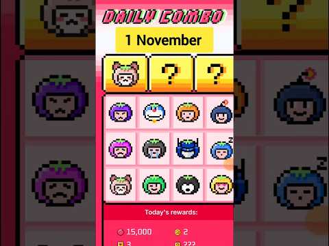 1 November Tomarket Secret Combo Code Today | Tomato 🍅 Combo | Tomorrow Coin