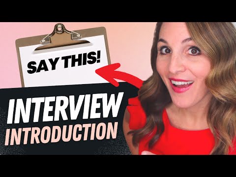 The PERFECT Job Interview Introduction in 29 seconds or LESS (BEST EXAMPLES!)