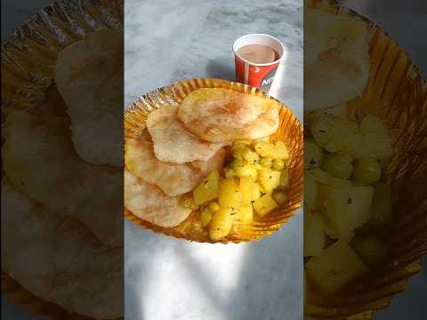 Maha Ashtami special Luchi and sada aloo tarkari 🙏 l Durga Puja Breakfast l #shorts #shortsfeed