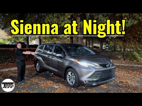 New Toyota Sienna at Night - Buttons, Lights, Features!