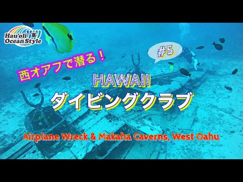 【ハワイダイビングクラブ】西オアフに沈む飛行機＆マカハ洞窟ダイビング！Scuba Diving at Airplane Reef and Makaha Caverns, Waianae Oahu