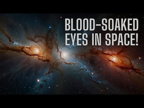 Blood-Soaked Eyes in Space: A Cosmic Battle