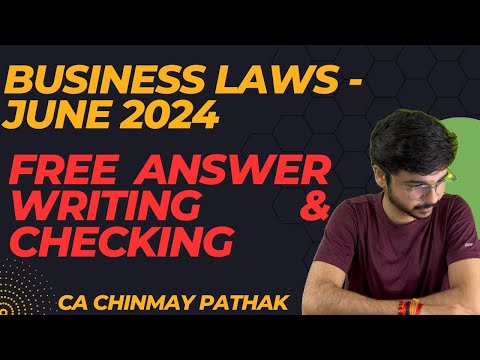 FREE ANSWER WRITING & CHECKING - BUSINESS LAWS June 2024 #cafoundation #businesslaw