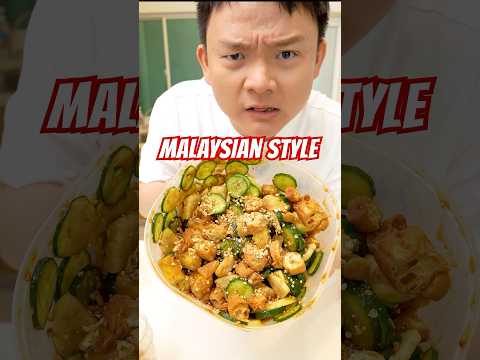 Viral Cucumber Salad but Malaysian 🇲🇾 Style! REALLY GOOD OR NOT? #cucumbersalad #hungrysam