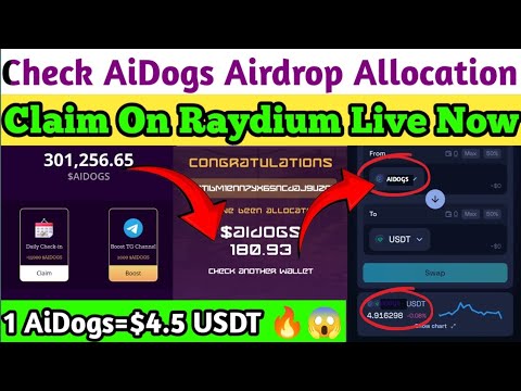 "How to Check AiDogs Airdrop | Claim AiDogs Tokens | Token Price & Withdrawal Guide"hu