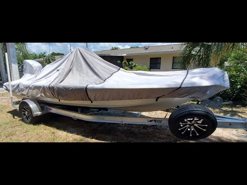 VINPATIO CENTER CONSOLE BOAT COVER UNBOXING AND REVIEW