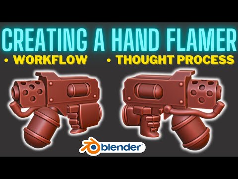 Designing a Hand Flamer in Blender