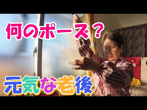 【82歳の老後生活】な、な何だこのポーズ　宇宙と交信？　#381