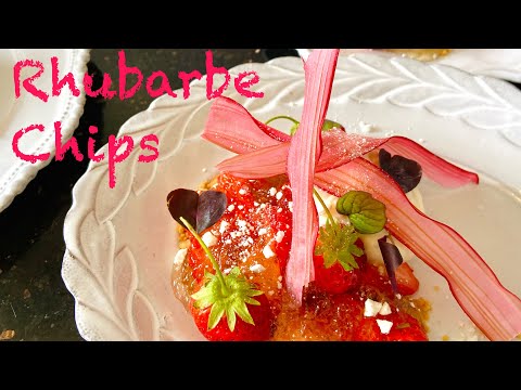 【小技シリーズ】②リボンのように可愛いリュバーブのチップスの作り方！Rhubarbe Chips #shorts