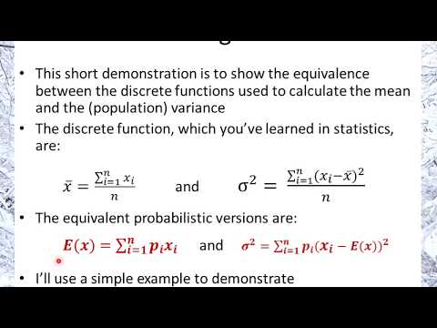 Risk and Return: comparing the statistical version with expected value version