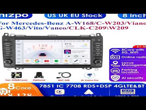 2Din Android 13 Car Radio for Mercedes Sprinter Benz B200 Vito W639 Viano B Clas