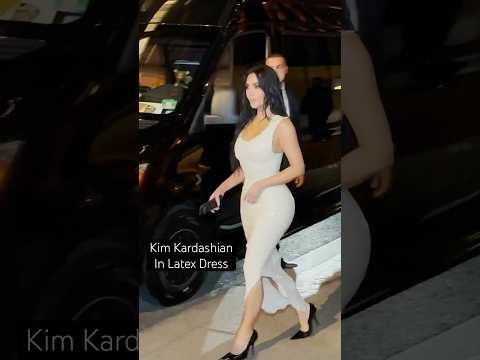 Kim Kardashian wears latex dress to fancy dinner in NYC #shorts #kimkardashian #hollywood