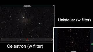 Celestron Origin (w filter) and Unistellar (w filter)