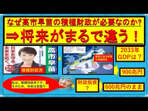 なぜ今、積極財政が必要なのか？　そして、高市早苗が望まれているのか？　将来を比較したら納得！ 経済成長 成功 #高市早苗 #選挙