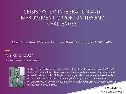 Crisis System Integration and Improvement: Opportunities and Challenges