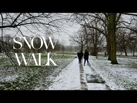 LONDON Snow Walk ❄️☃️ | feat. KENSINGTON GARDENS