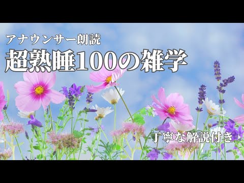 【睡眠導入用】100の雑学(解説付き)【雑学】深い睡眠へ♪