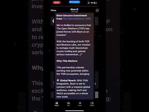 Blum collaborated with the biggest supporter of TON ecosystem TOP to grow blum more strongly #blum
