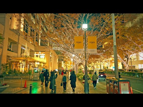 表参道 FENDI illumination 原宿 / Night walk in Harajuku and Omotesando, Tokyo, Lo-Fi Hip Hop (Dec 2 2024)