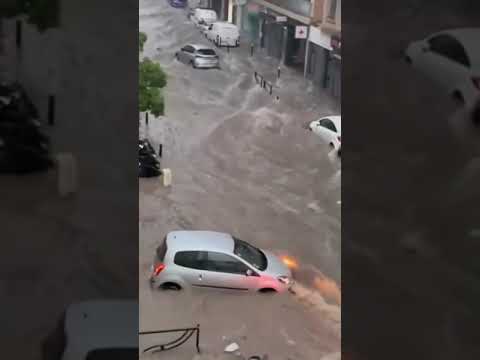 Flash flooding in Cannes, France. September 23, 2024.