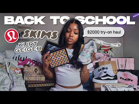 $2000+ BACK TO SCHOOL TRY-ON HAUL | kurt geiger, lulu, ed hardy, asics, plt + moree!