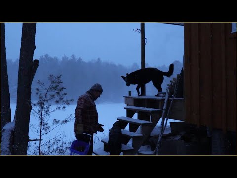 Vicious Snow Storm - Trapped at my Off Grid Cabin