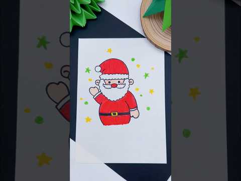 Santa Clause Drawing | How to Draw ?? Easy Drawing technique #shorts #youtubeshorts #short #drawing