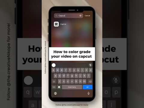 How to color grade on iPhone using CapCut #videoediting #capcut #capcutedit #videoediting #howto