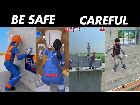 Be Safe And Be Careful | At work Safety is first in all works | Be safe Animation video