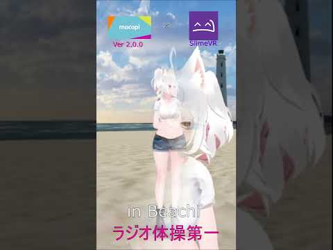 #Shorts sony mocopiバージョン2.0.0 ×slimeVRでラジオ体操 in #vrchat  #vtuber