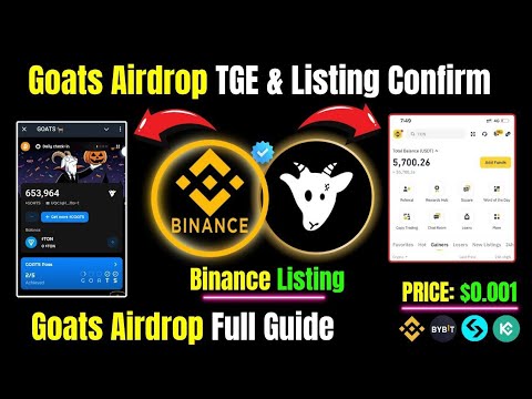 Goats Airdrop 0.005$ Premarket Price | Listing Confirmed?