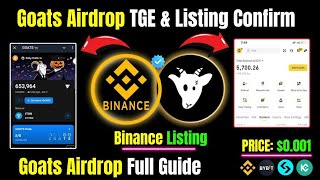 Goats Airdrop 0.005$ Premarket Price | Listing Confirmed?