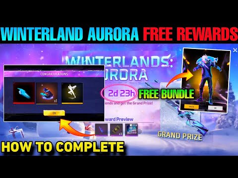 How To Complete Winterland Aurora Event | Rewards Kaise Milega | in Free Fire ff max new event today