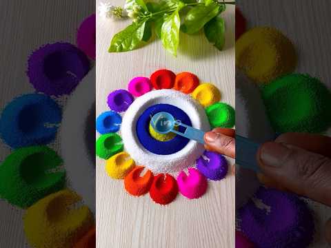 Rangoli designs for beginners #rangoli#rangolidesigns #rangoliforbeginners #shorts