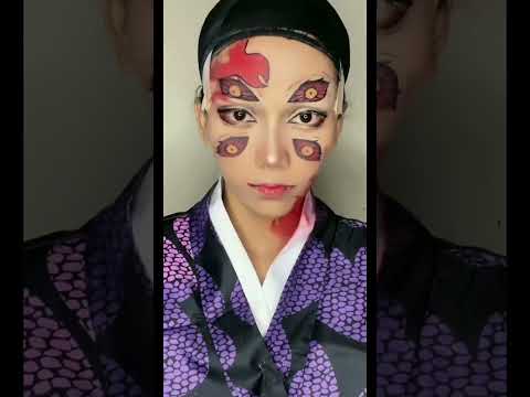 Kokushibo Eyes Make Up • Time lapse • Demon Slayer Cosplay [IceTea Cosplayer]