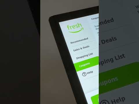 AMAZON FRESH grocery shopping scanning coupon on dash cart #groceryshopping #amazonfresh #shorts