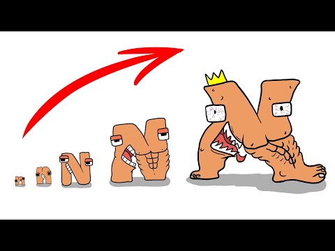 Drawing Letter N Growing Up Evolution Alphabet lore 👍 @EasyLittleDrawings