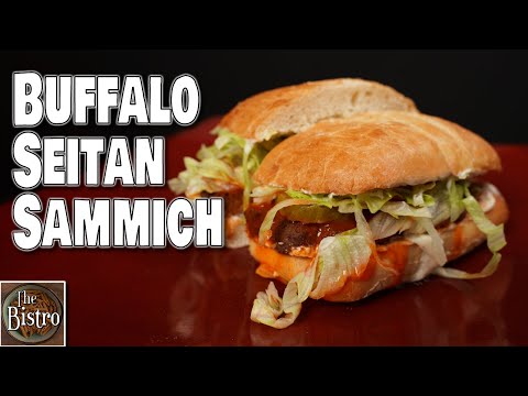 Spicy Crispy Buffalo Seitan Sandwich (Sammich)