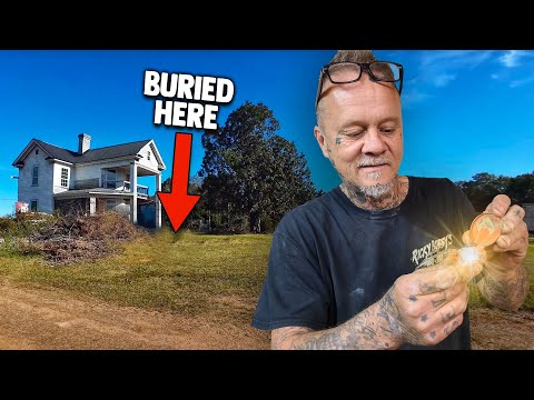 He Found A BURIED Container FULL of COINS At Front Door Steps of Old ABANDONED Home!