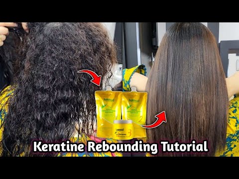 Permanent Hair Straightening Tutorial for beginners | Bremod Keratine Rebounding on Negro hair...